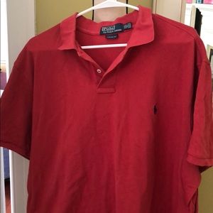 Red Short Sleeve Polo By Ralph Lauren Size XXL